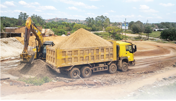 Sand and aggregate material supply